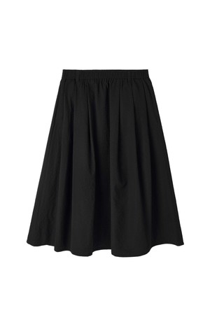 W SEERSUCKER SKIRT - BLACK (P262WSK180)