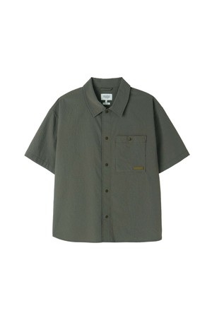 SEERSUCKER HALF SLEEVE SHIRT - LIGHT KHAKI (P262MSH180)