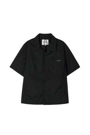 CREASE HALF SLEEVE JACKET - BLACK (P262MJK183)