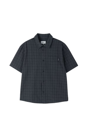 CHECK SEERSUCKER SHIRT - C/GREY (P262MSH140)