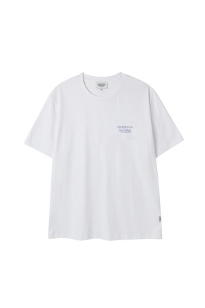 BROMPTON LETTERING HALF SLEEVE T-SHIRT - WHITE (P262UTS151)