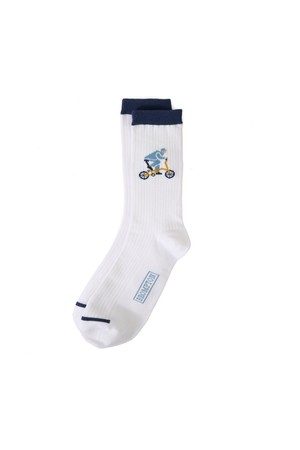 BICYCLE GRAPHIC SOCKS - WHITE