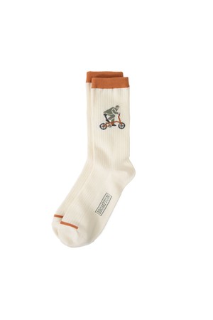 BICYCLE GRAPHIC SOCKS - IVORY