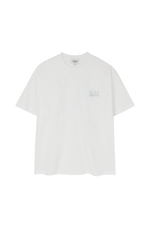 REFLECTIVE GRAPHIC MESH HALF T-SHIRT - WHITE (P263MTS106)