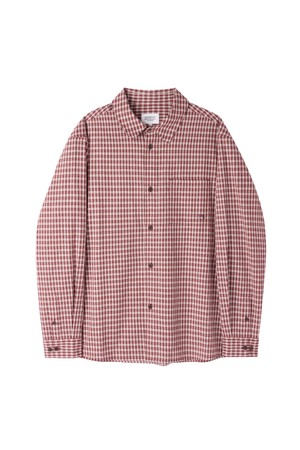 CHECK SHIRT - BURGUNDY (P263USH401)