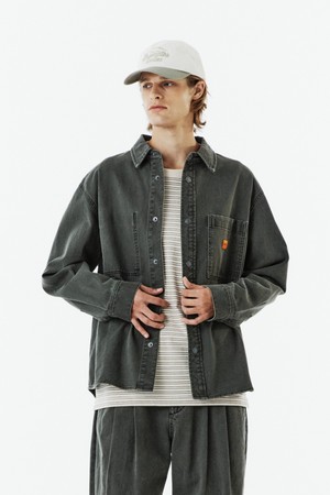 OUTPOCKET DENIM SHIRT - KHAKI (P263MSH402)