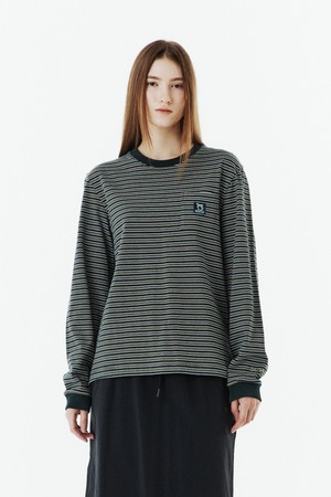 STRIPE T-SHIRT - D/GREEN (P263UTS101)