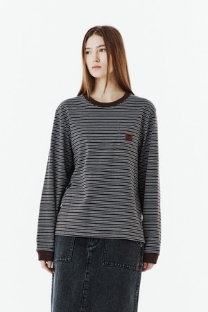 STRIPE T-SHIRT - BROWN (P263UTS101)