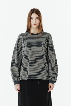 STRIPE T-SHIRT - CHARCOAL (P263UTS101)