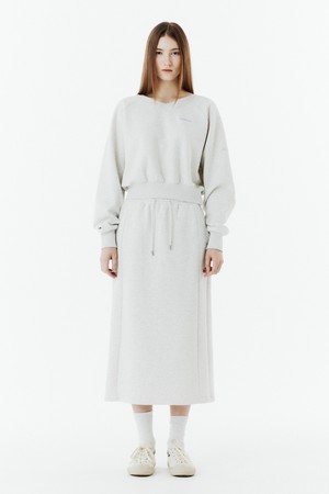 W SWEAT SKIRT - OATMEAL (P263WSK161)