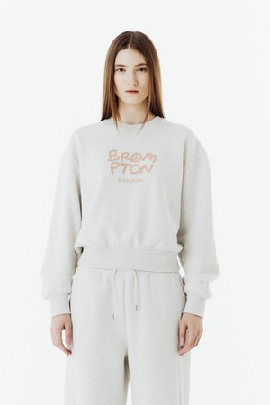W BROMPTON LOGO GRAPHIC SWEATSHIRT - OATMEAL (P263WSW162)