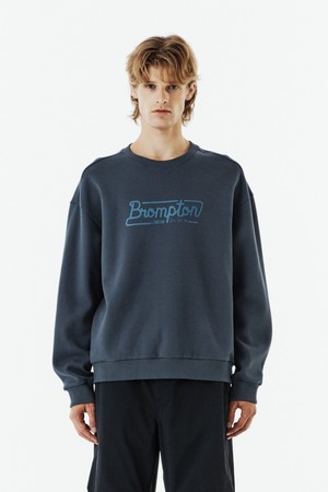 BROMPTON LOGO GRAPHIC SWATESHIRT - TEAL BLUE (P263MSW163)