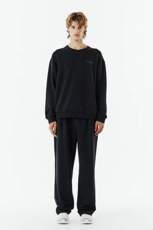 LOGO STRAIGHT SWEAT TROUSERS - BLACK (P263MPT163)