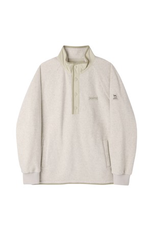 FLEECE HALF ZIP-UP - OATMEAL (P264USW137)