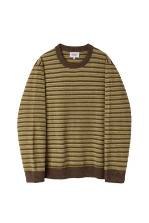 CHENILLE STRIPE SWEATER - BROWN (P264MKT131)