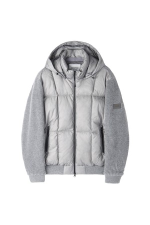 DETACHABLE HOODED HYBRID DOWN - D/GREY (P264MDW143)