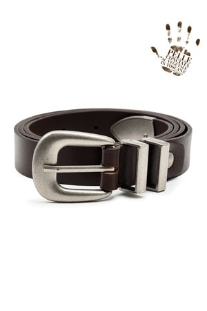 라운드 더블 벨트 우먼 (브라운)