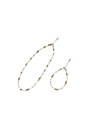 [SET]아이보리 비즈 목걸이 팔찌