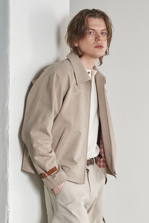 플랩 해링턴 워크 자켓 (베이지)