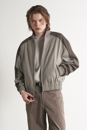 투톤 레글런 파이핑 블루종