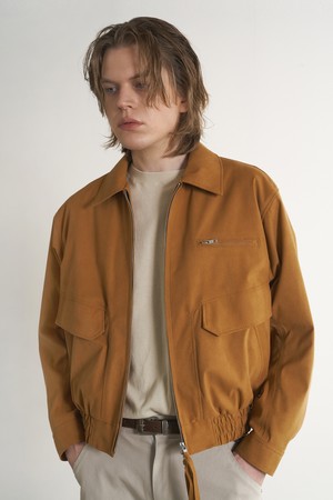 스웨이드 시그니처 크롭 자켓 (카멜)