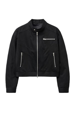 하이픈 크롭 대시 자켓 (블랙)