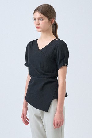 프레애 언발란스 스트랩 블라우스