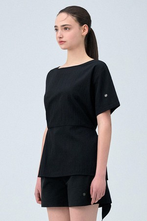 카티아 오버핏 스트랩 블라우스