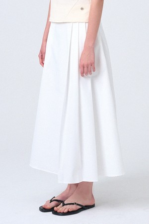 엘로웬 핀턱 언발란스 스커트