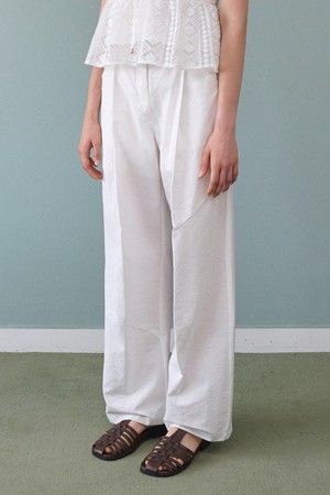 니나 백 스티치 와이드 팬츠