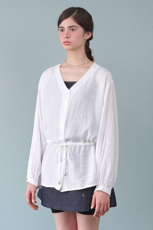 에들린 링클 스트링 블라우스