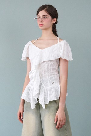 스카일라 러플 블라우스
