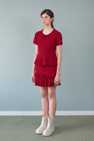 제나 프릴 니트 - 스커트 셋업