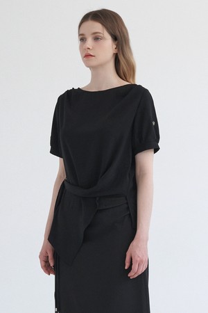 리버 드레이프 블라우스