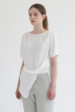 리버 드레이프 블라우스