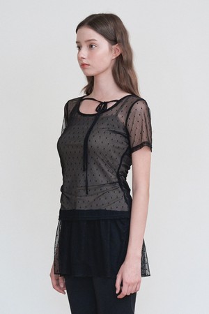 루스 메쉬 티-미니 드레스 셋업