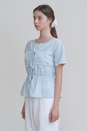 이비 스트링 블라우스