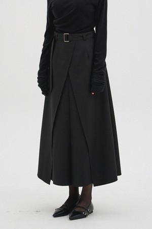 헤리아 벨트-랩 맥시 스커트