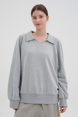 쿠퍼 오픈 카라 스웻셔츠
