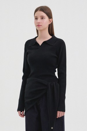 메켄지 카라 니트-스카프 셋업