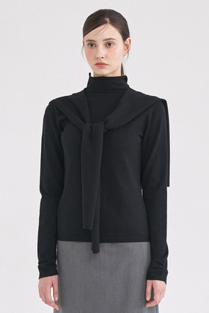 와트 투-웨이 니트-숄 셋업