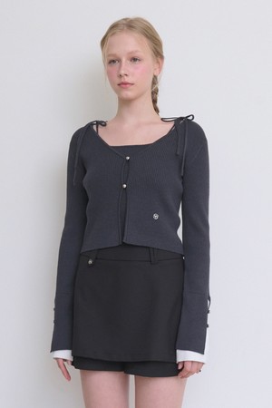 레이나 레이어드 가디건-슬리브리스 셋업