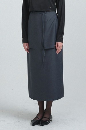 에런 레이어드 롱 스커트