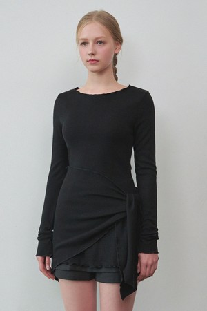 애쉬비 미니 드레스-스카프 셋업