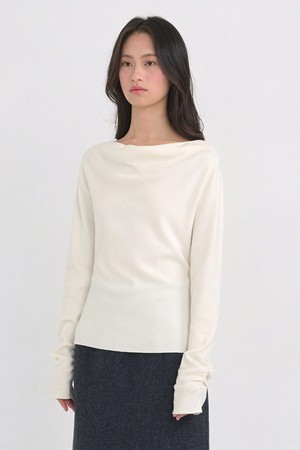 새디 카울-넥 스트랩 니트