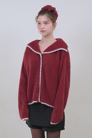 글리 헤어리 가디건-스크런치 셋업