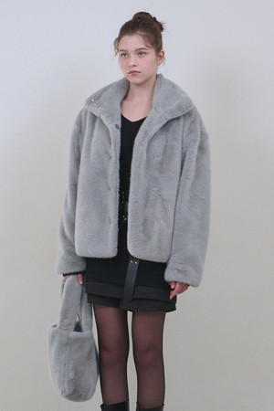 히바 퍼 자켓-미니 백 셋업