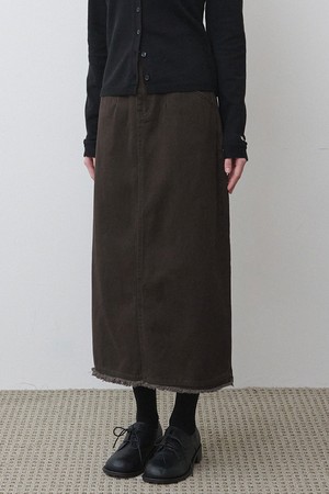 머핀 프린지 에이치-라인 스커트