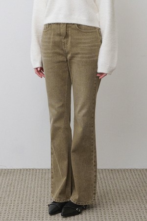 보리스 백 포인트 플레어 데님 팬츠