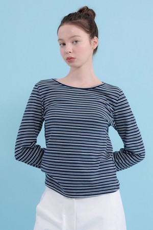 에버렛 스트라이프 컬러링 티